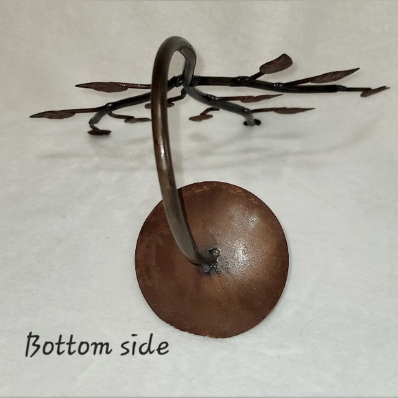 Vintage Rustic Iron Decorative Wall Candle Sconces Pair Coffee Brown - Picture 5 of 9